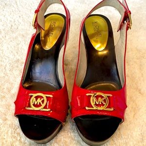 Michael Kors high heel wedge shoes